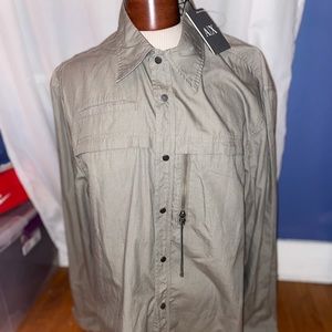 Brand New Armani Exchange Button Up Zip Shirt Size XL